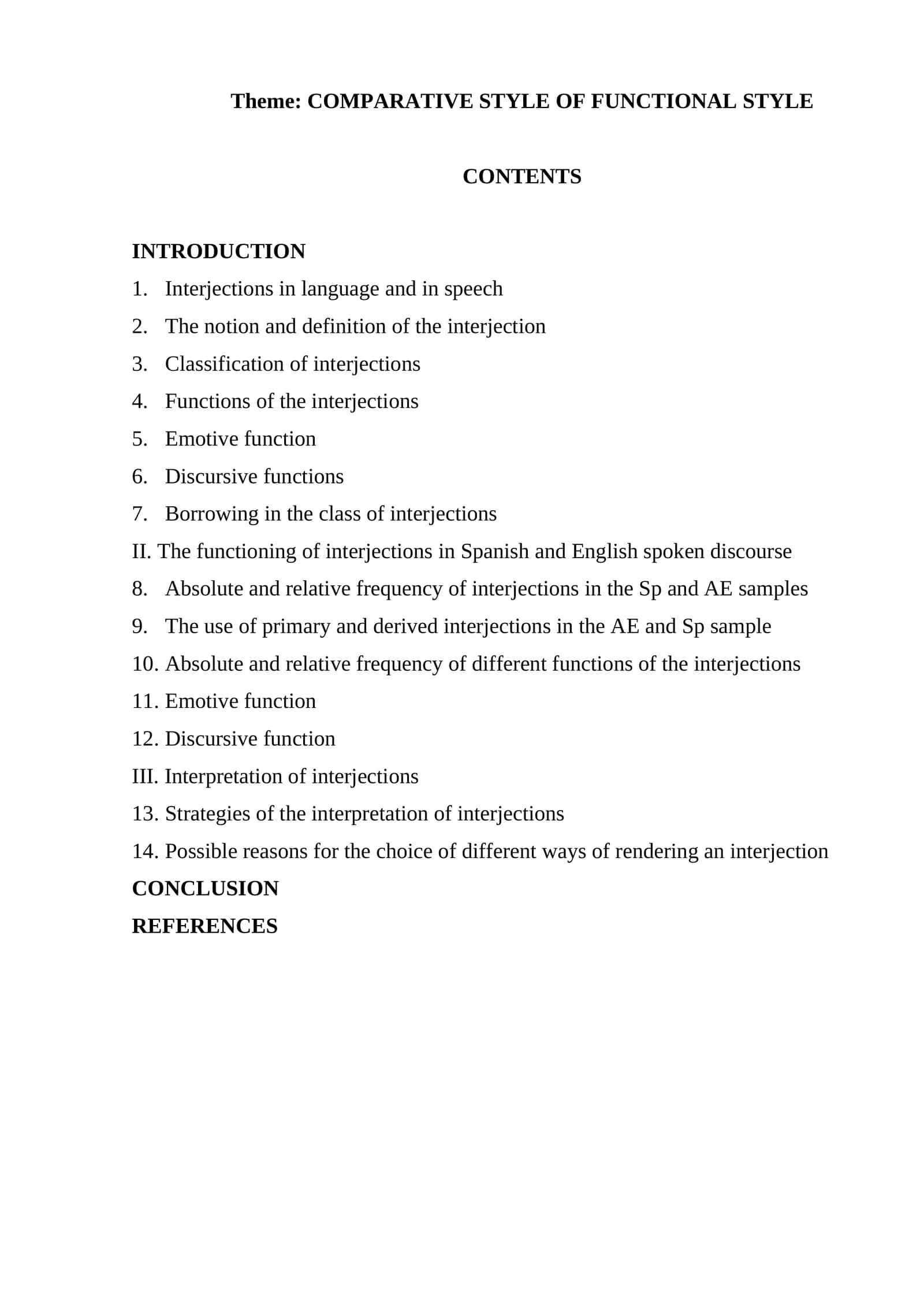 COMPARATIVE STYLE OF FUNCTIONAL STYLE