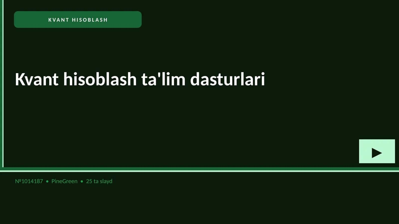 Kvant hisoblash ta'lim dasturlari