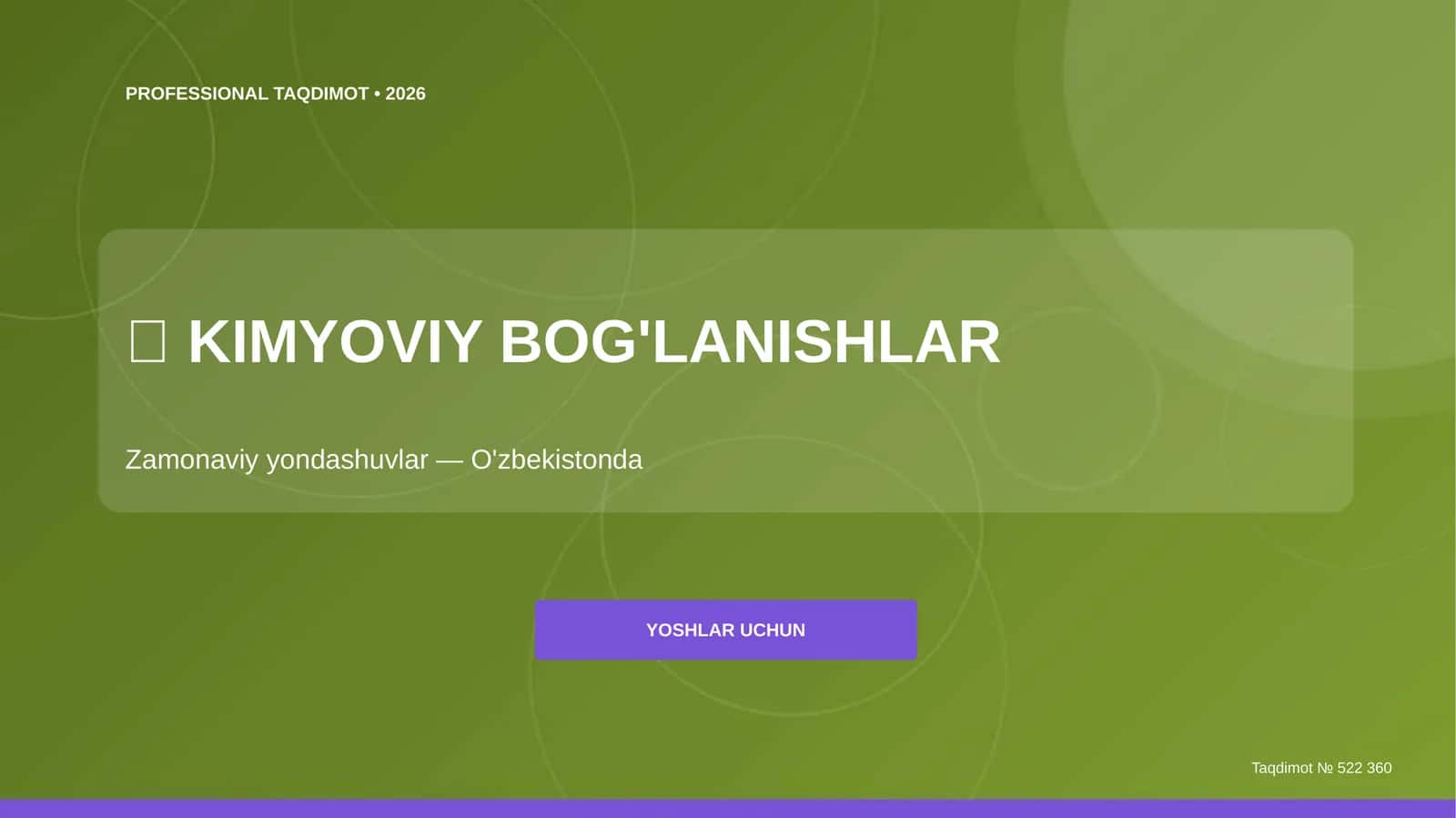 KIMYOVIY BOG'LANISHLAR