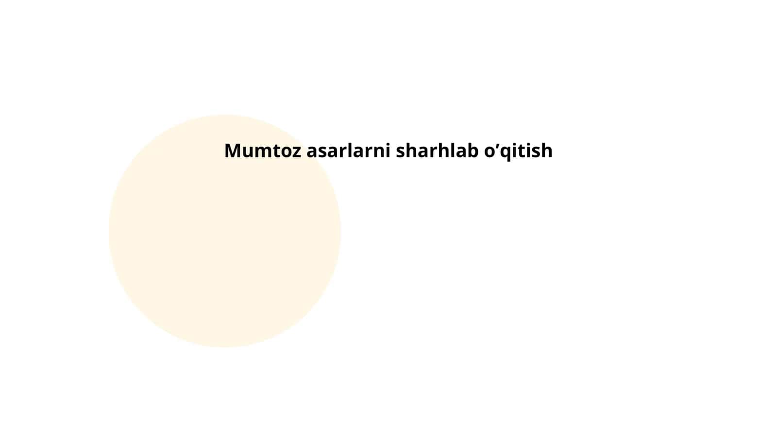 Mumtoz asarlarni sharhlab oʼqitish