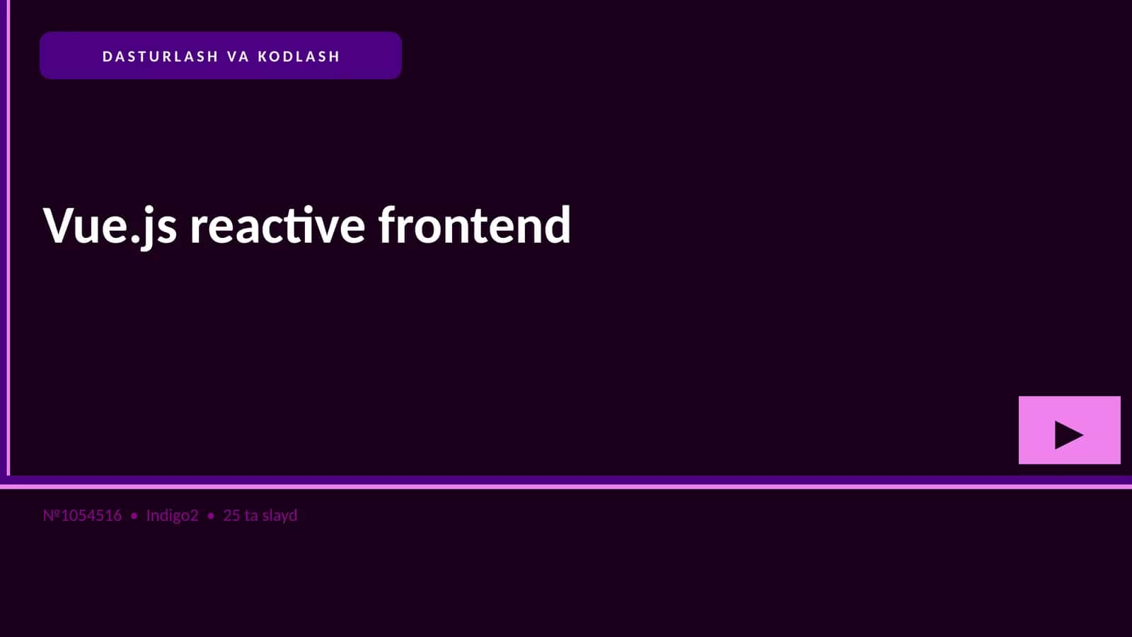 Vue.js reactive frontend