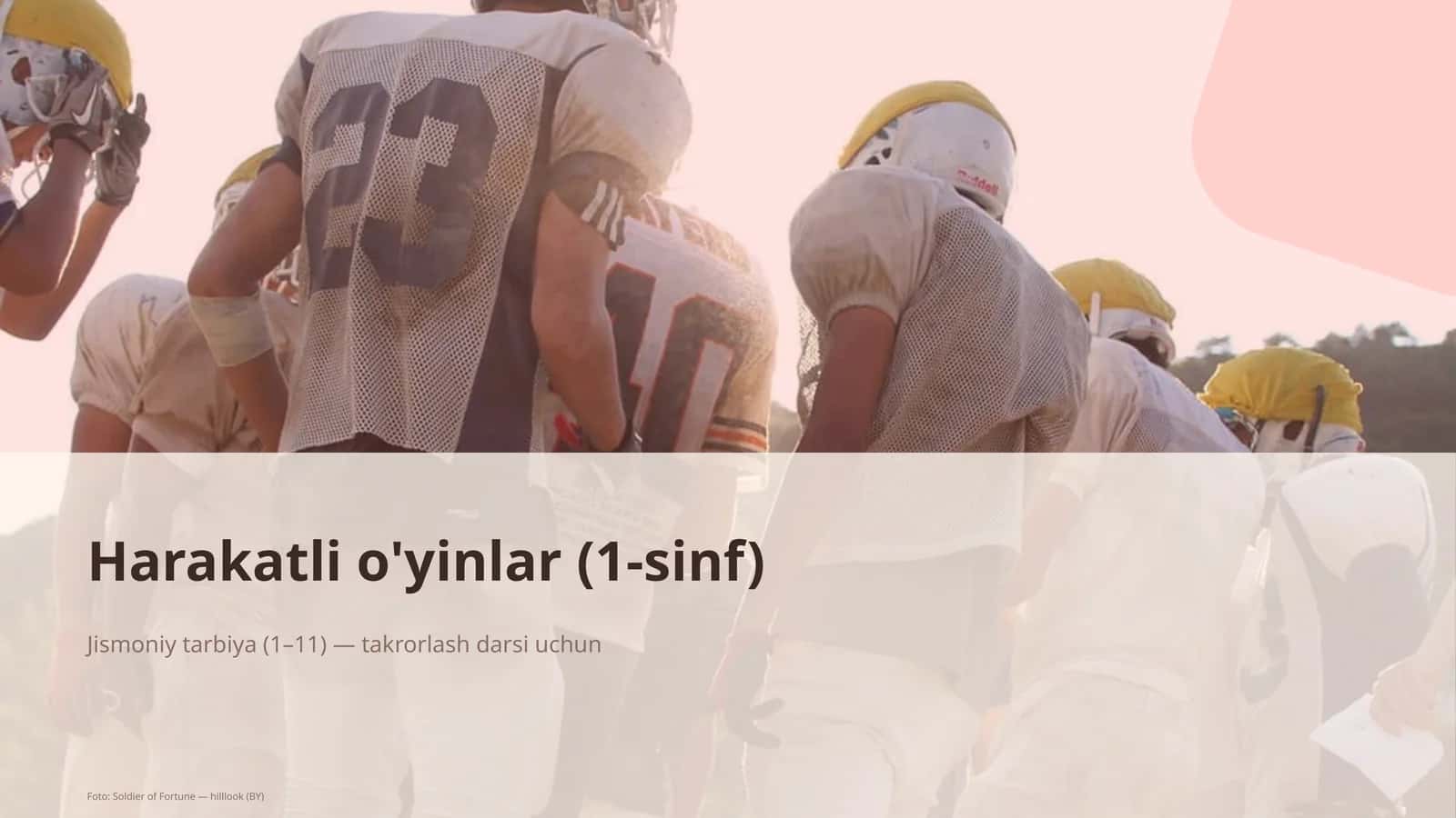 Harakatli o'yinlar (1-sinf)