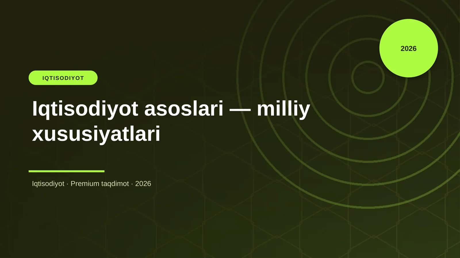 Iqtisodiyot asoslari — milliy xususiyatlari