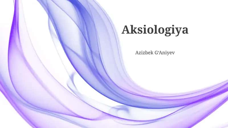 Aksiologiya