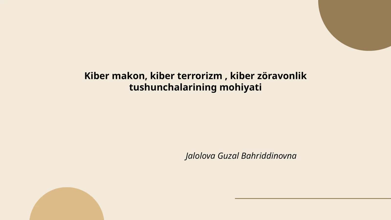 Kiber makonning tarixiy rivojlanishi