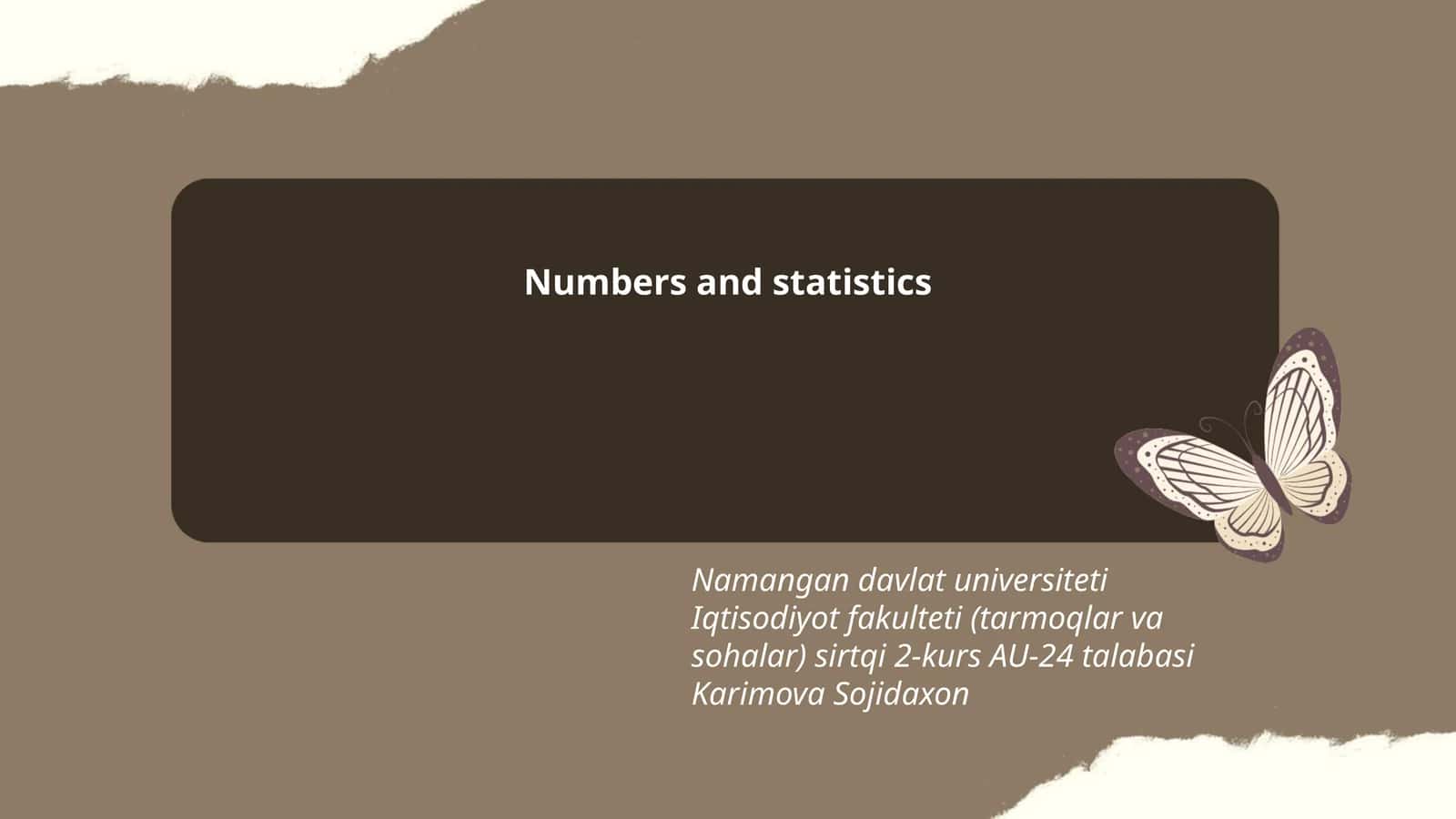 Numbers and Statistics