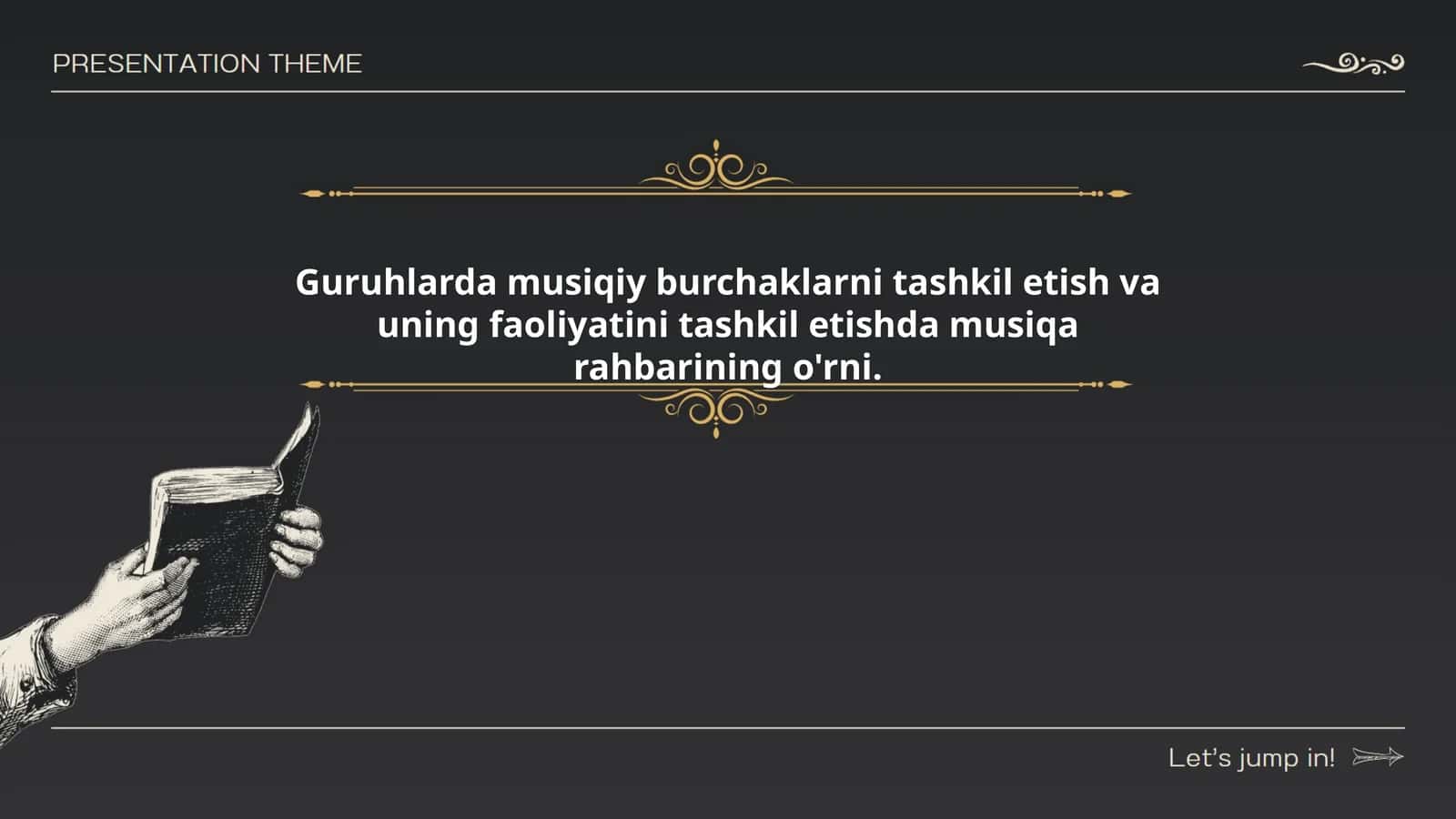 Guruhlarda musiqiy burchaklarni tashkil etish va uning faoliyatini tashkil etishda musiqa rahbarining o'rni