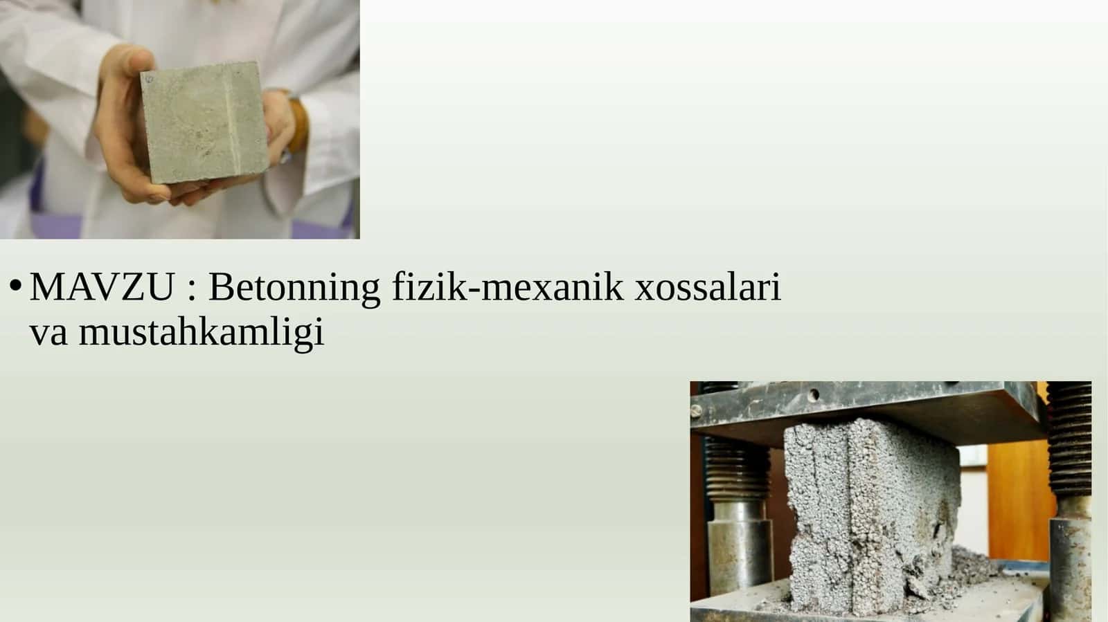 slayd beton xossalari