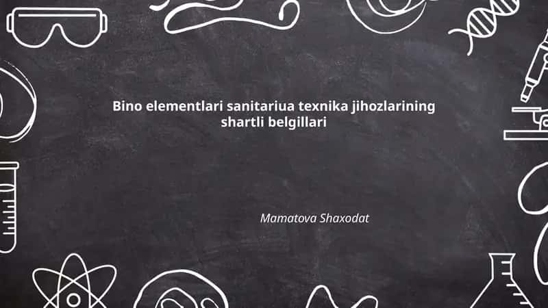 Bino elementlari sanitariua texnika jihozlarining shartli belgillari