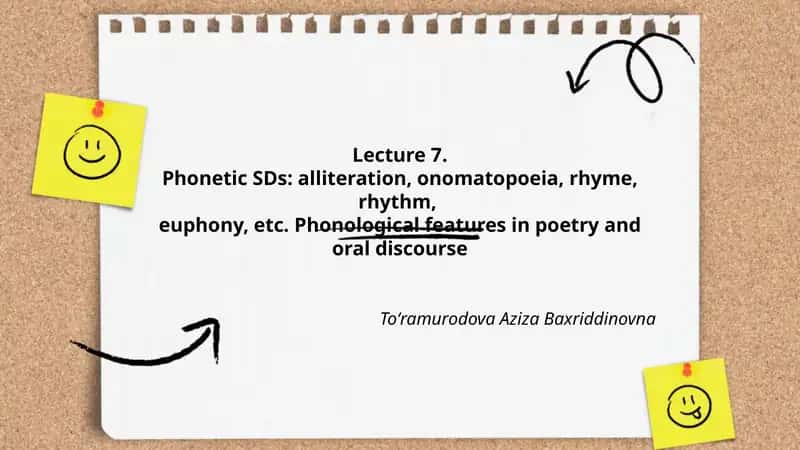 Phonetic SDs in Poetry