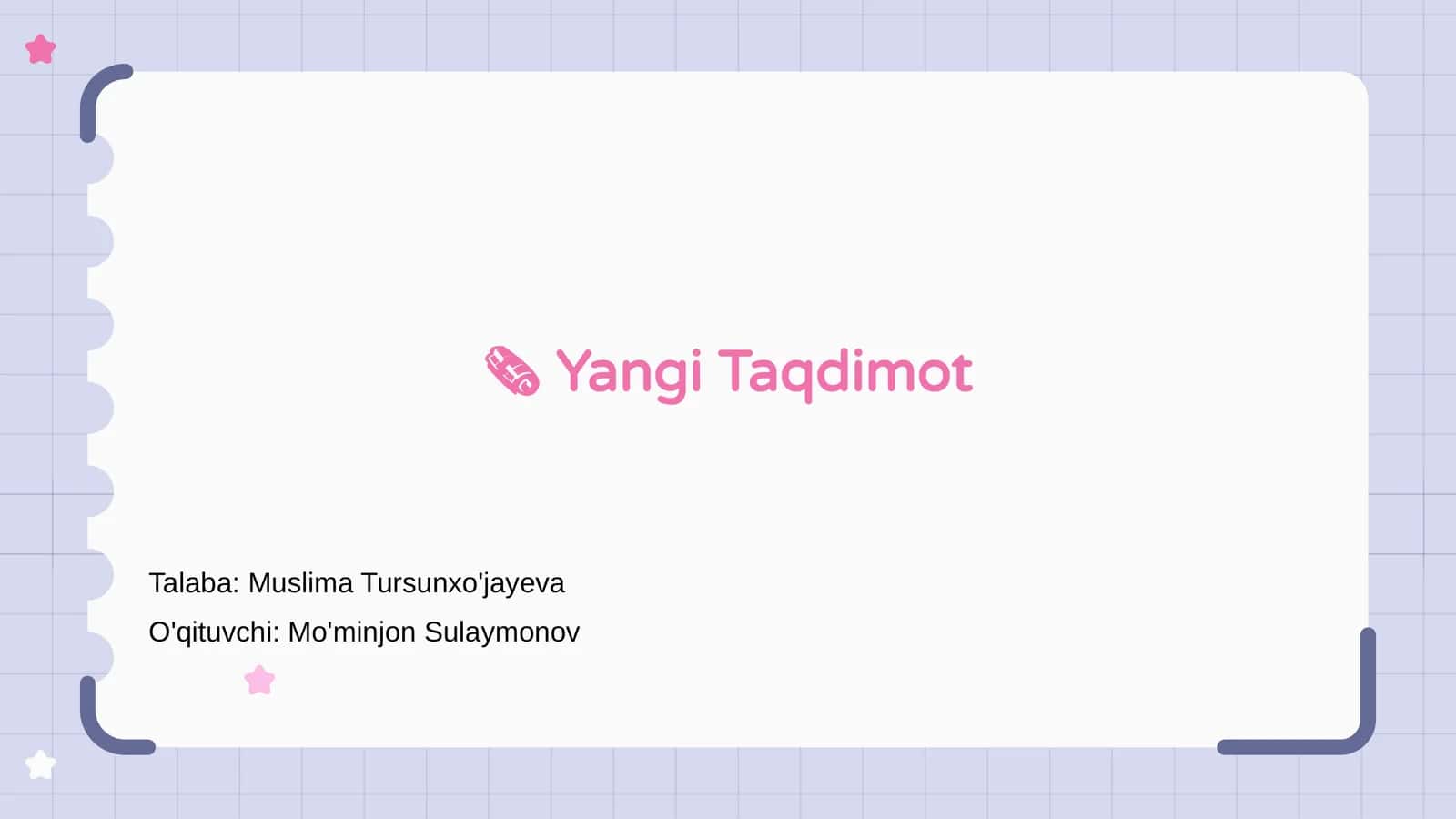 Yangi Taqdimot