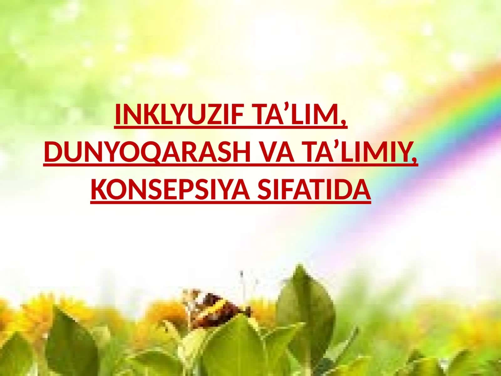 Inklyuziv ta'lim
