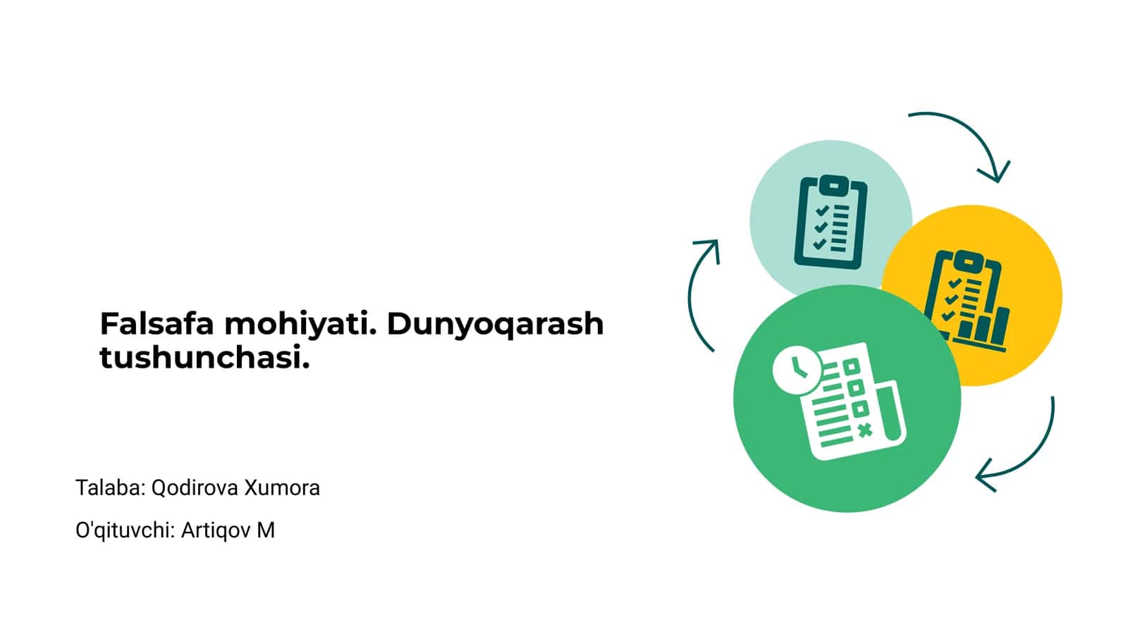 Falsafa Mohiyati. Dunyoqarash tushunchasi