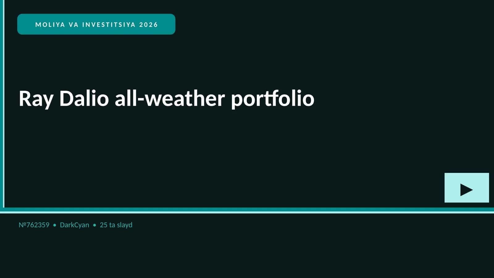 Ray Dalio all-weather portfolio