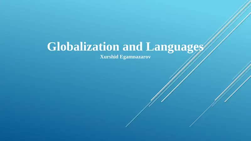 Globalization and Languages