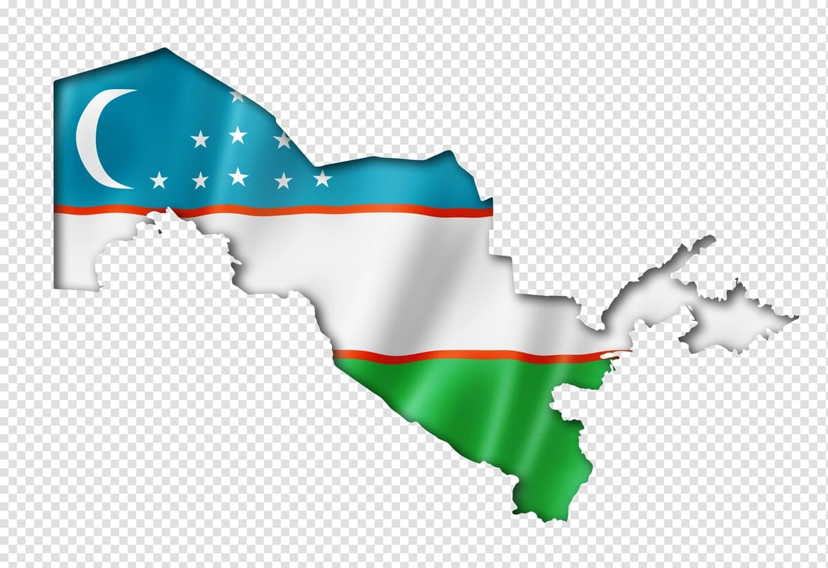 O'zbekiston bayrog'i xaritasi | Uzbekistan flag map