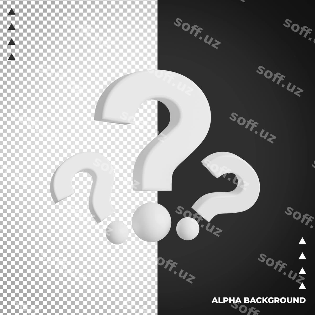3d savol belgisi | 3d question mark
