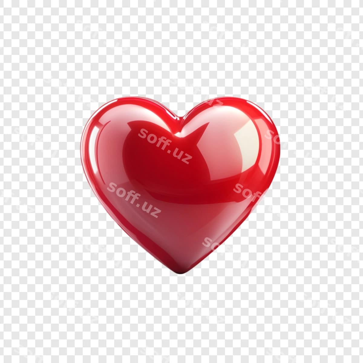3D qizil qalb | 3d red heart