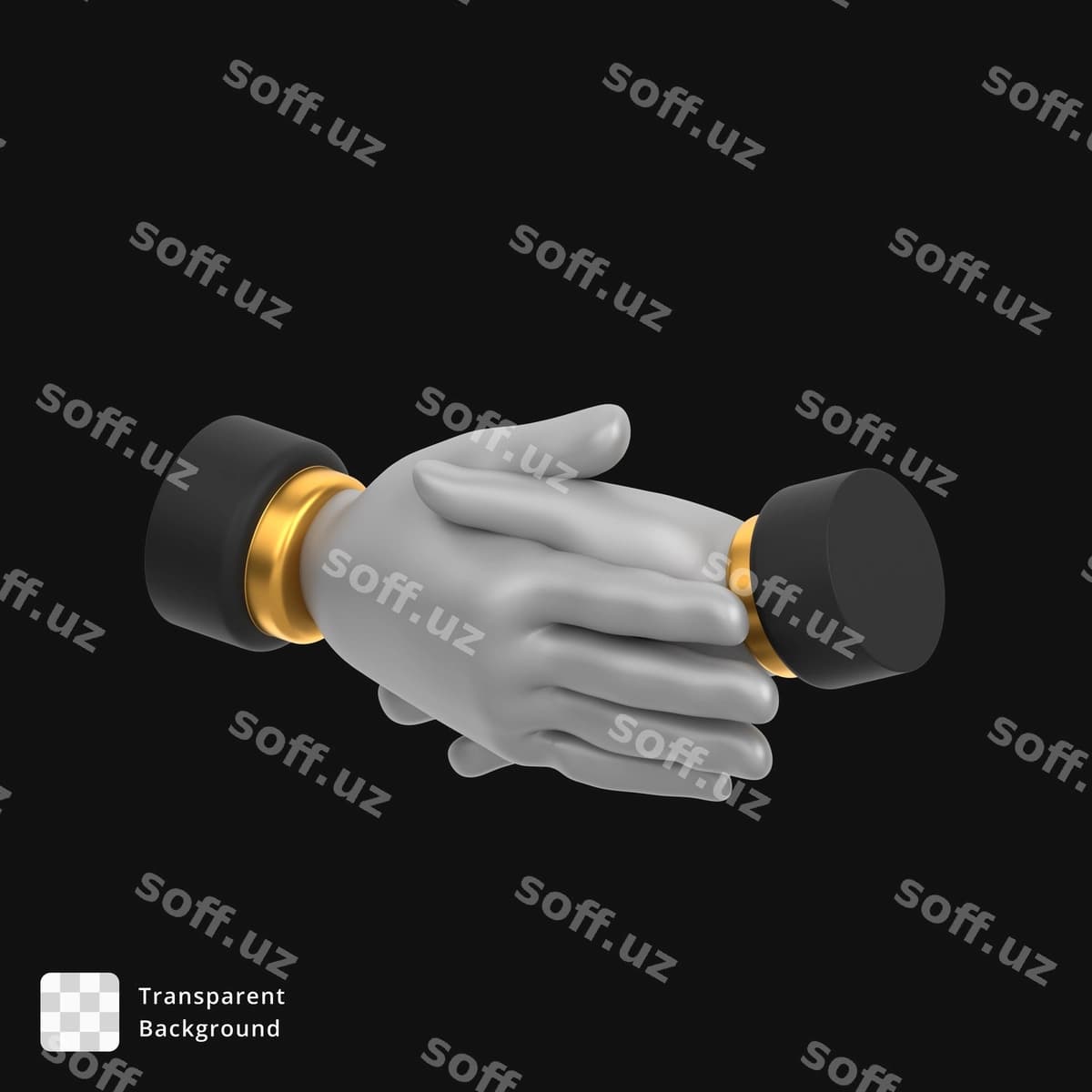 3D renderlangan qo'l ushlab ketish | 3d rendered handshake