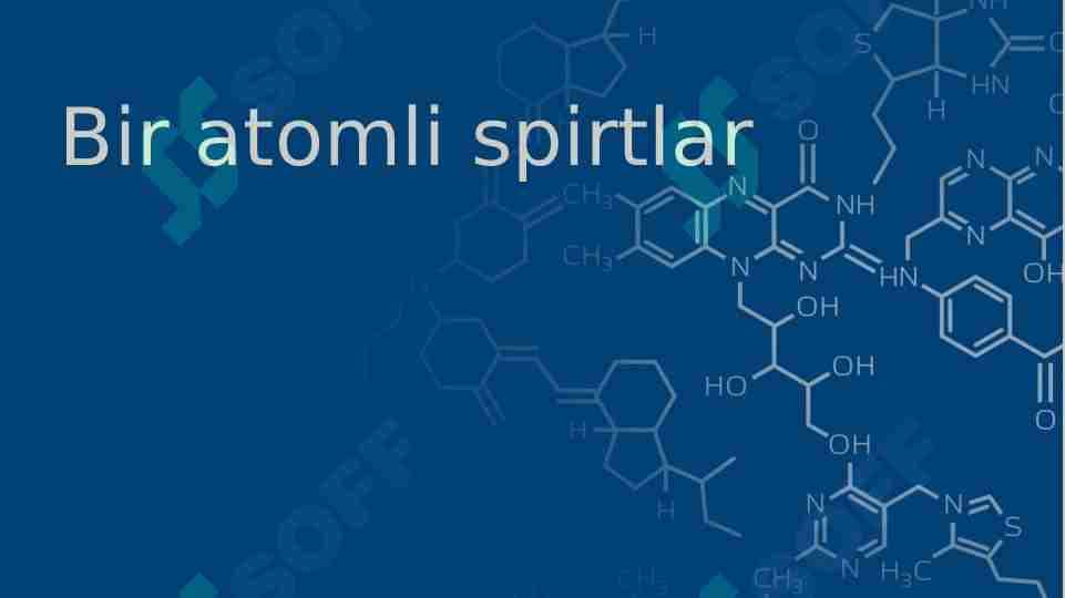 Bir atomli spirtlar