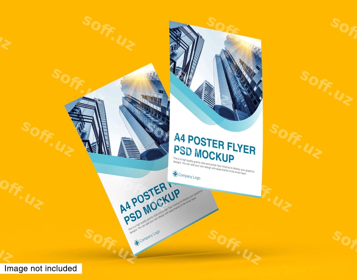 A4 plakat flyer psd namuna | A4 poster flyer psd mockup