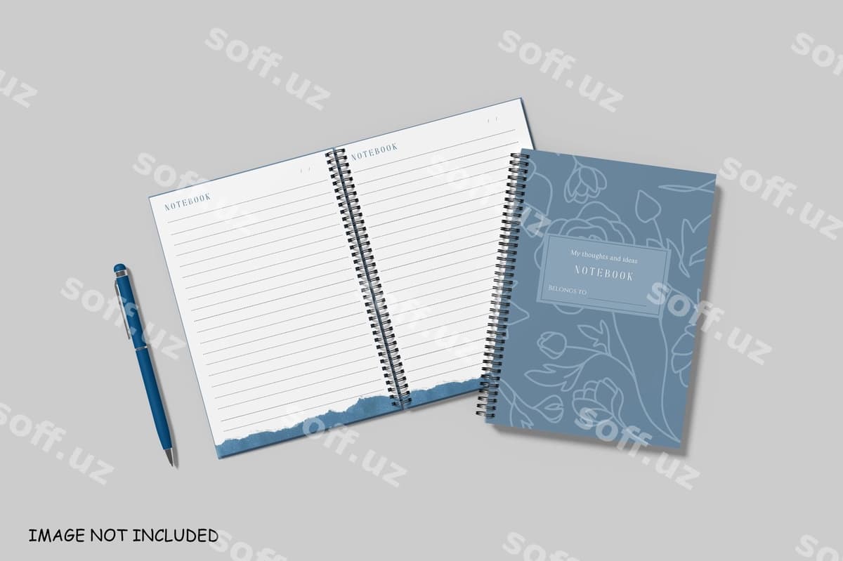 A5 spiralka daftar namunasi | A5 spiral notebook mockup
