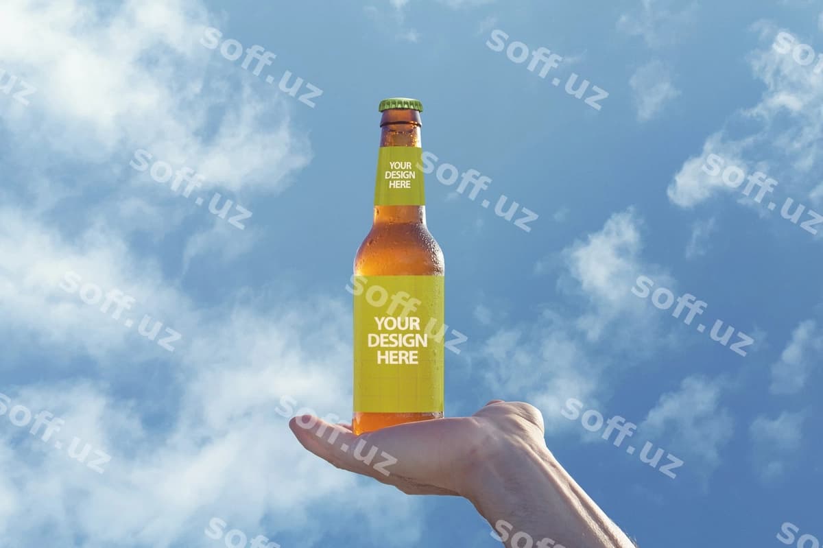 Piva osmon mockup | Beer sky mockup