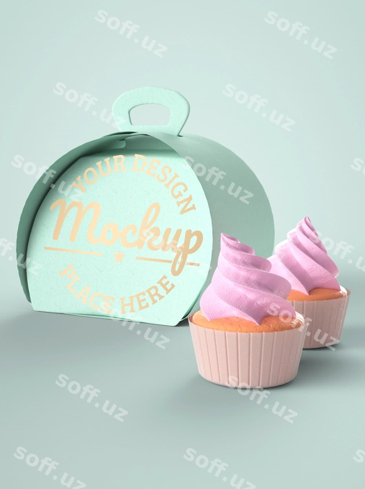 Tug'ilgan kun muzqaymoq namuna dizayni | Birthday ice cream mockup design