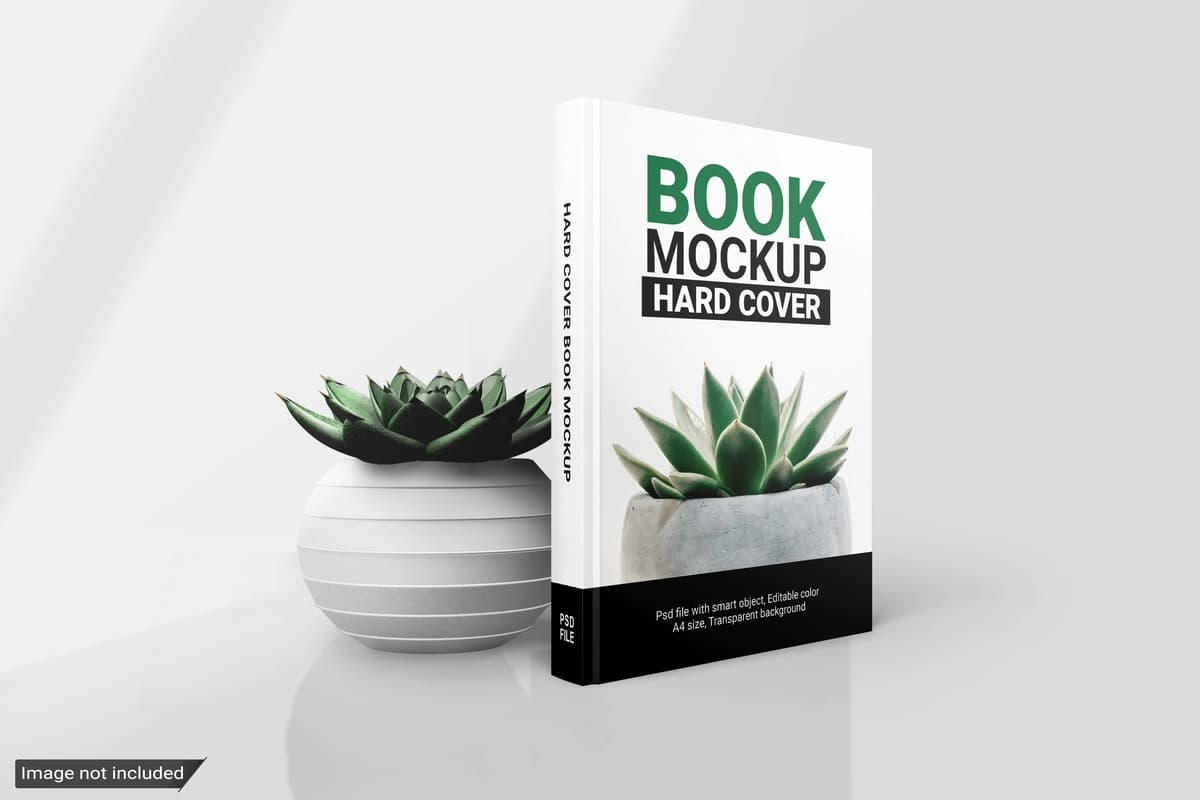 Kitobning qattiq muqovali maketi | Book hard cover mockup