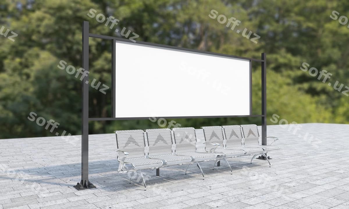 Avtobus bekat bo'sh ramkalar bilan | Bus stop with blank frames