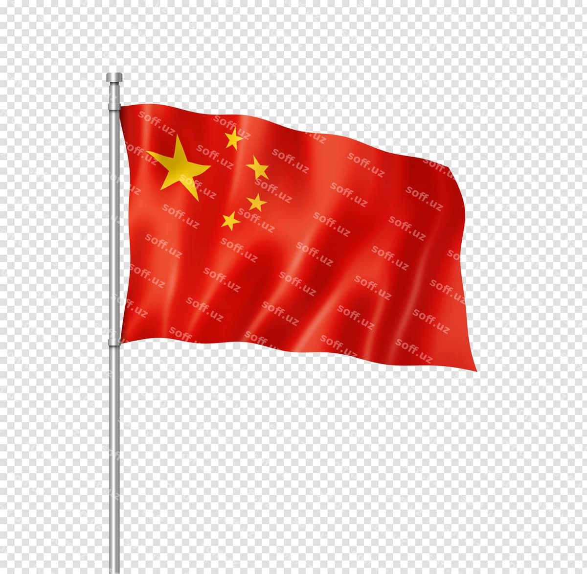 Xitoy bayrog'i oq rangda | Chinese flag isolated white