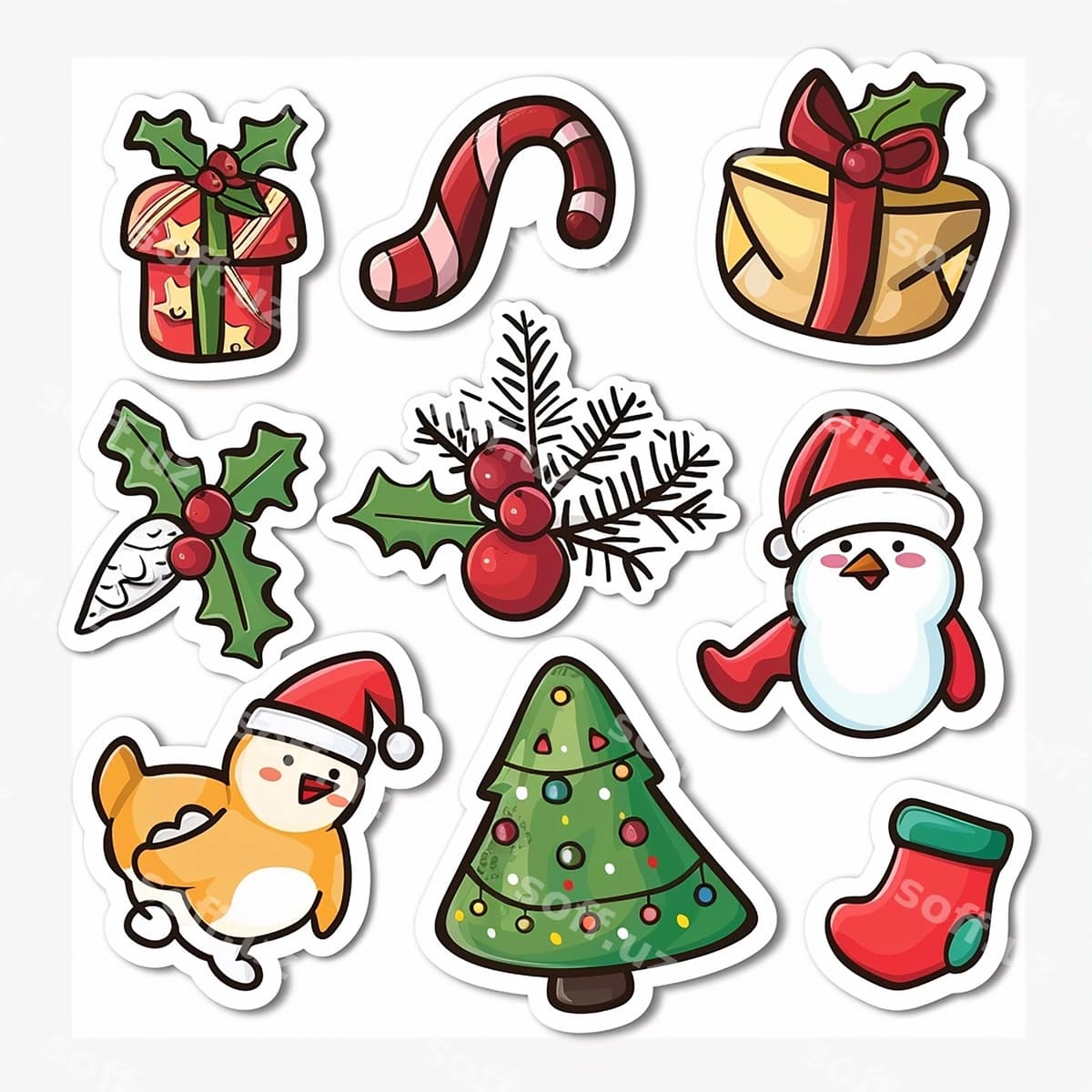 Yangi yil nakleykalar komplekti | Christmas sticker set