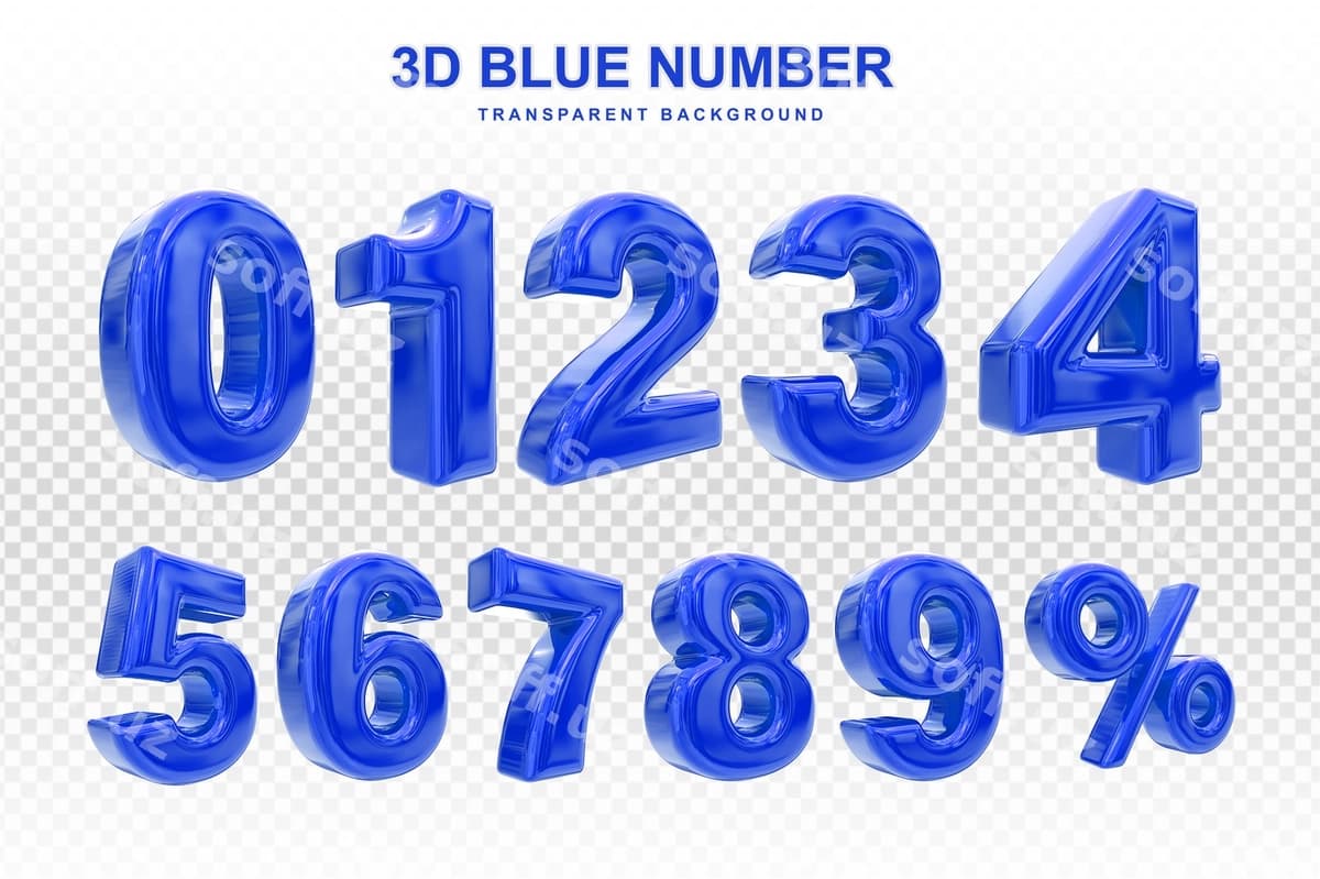 Jamlanma ko'k sonlar | Collection blue numbers