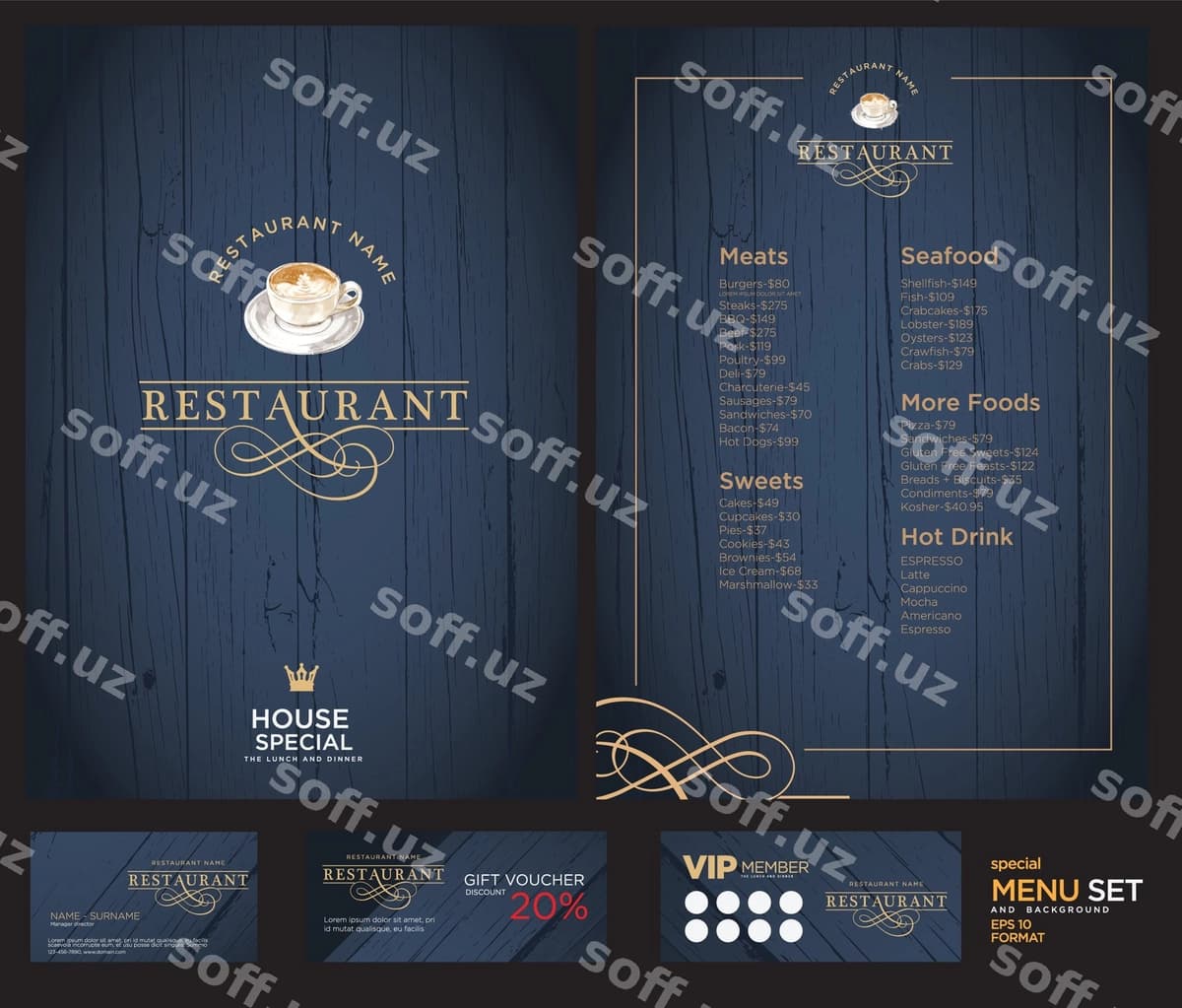 Ijodiy menyu shabloni | Creative menu template