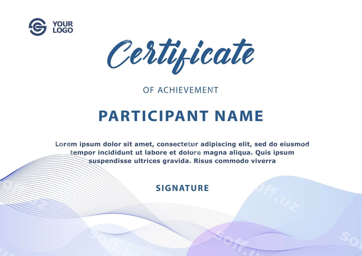 Dizayn zamonaviy sertifikat shabloni | Design modern certificate template
