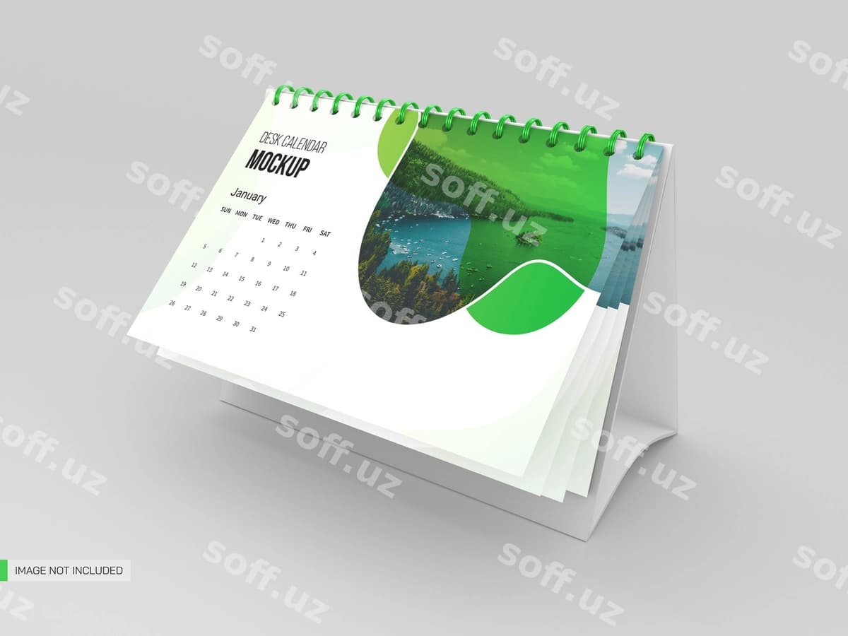 Stol usti kalendar namunasi | Desk calendar mockup