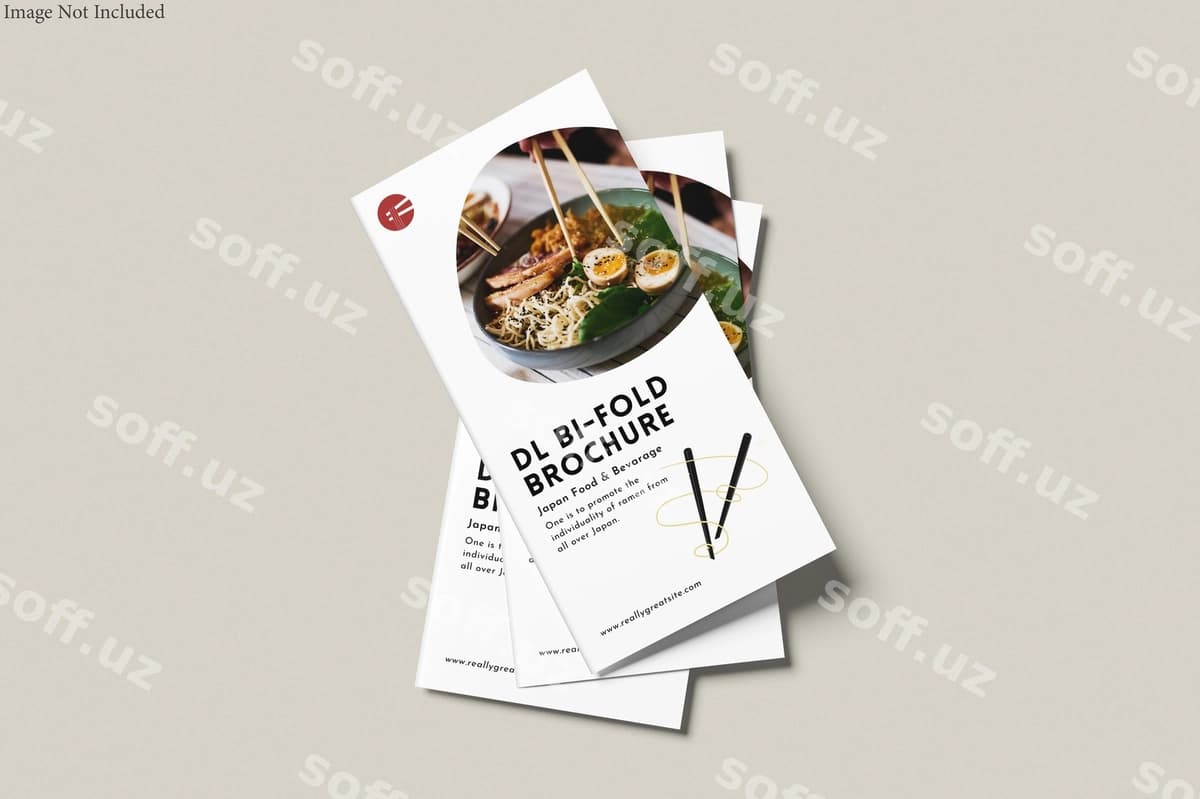 DL bifold broshyr namunasi | Dl bifold brochure mockup