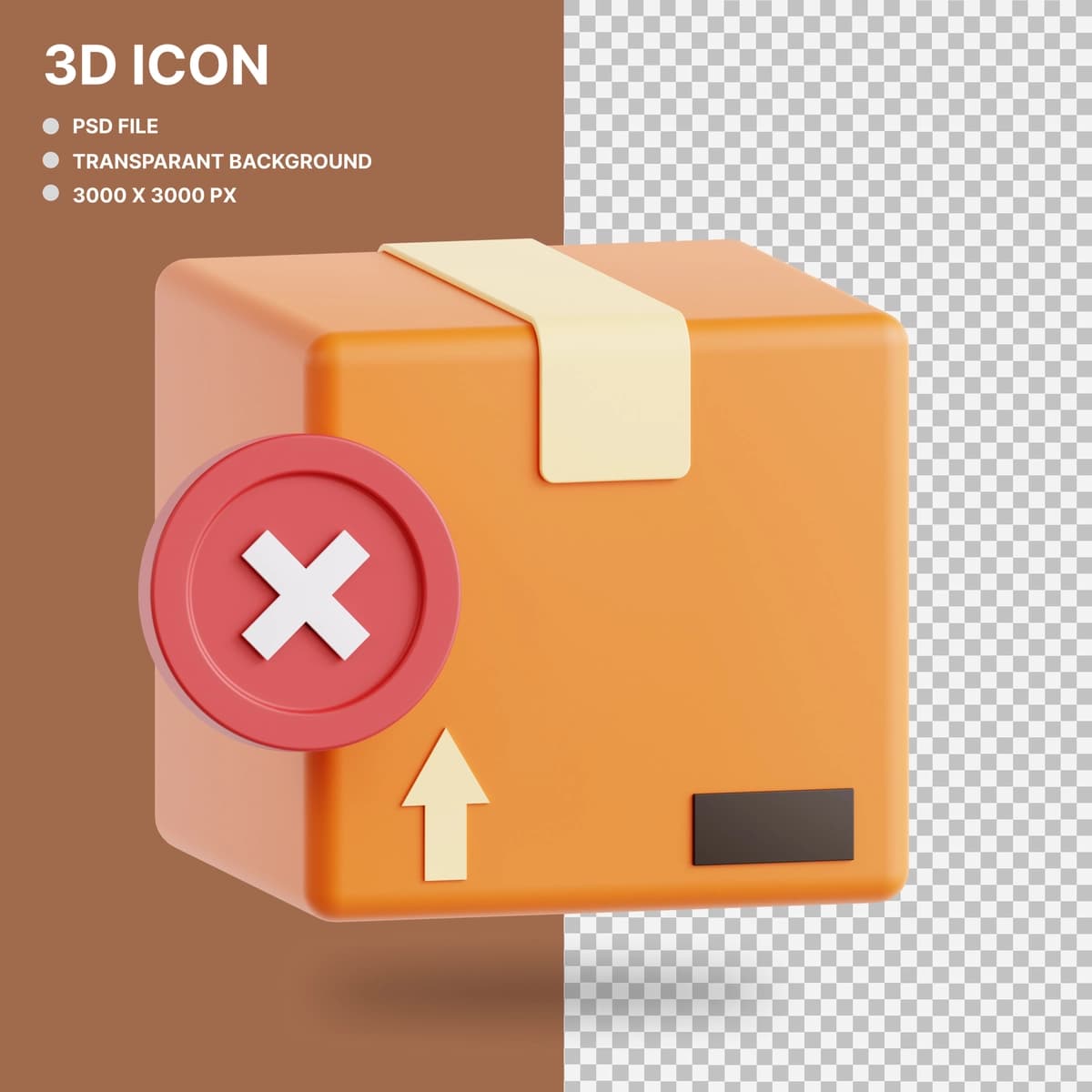 Buyurtmani bekor qilish 3D rasm | Cancel order 3d illustration