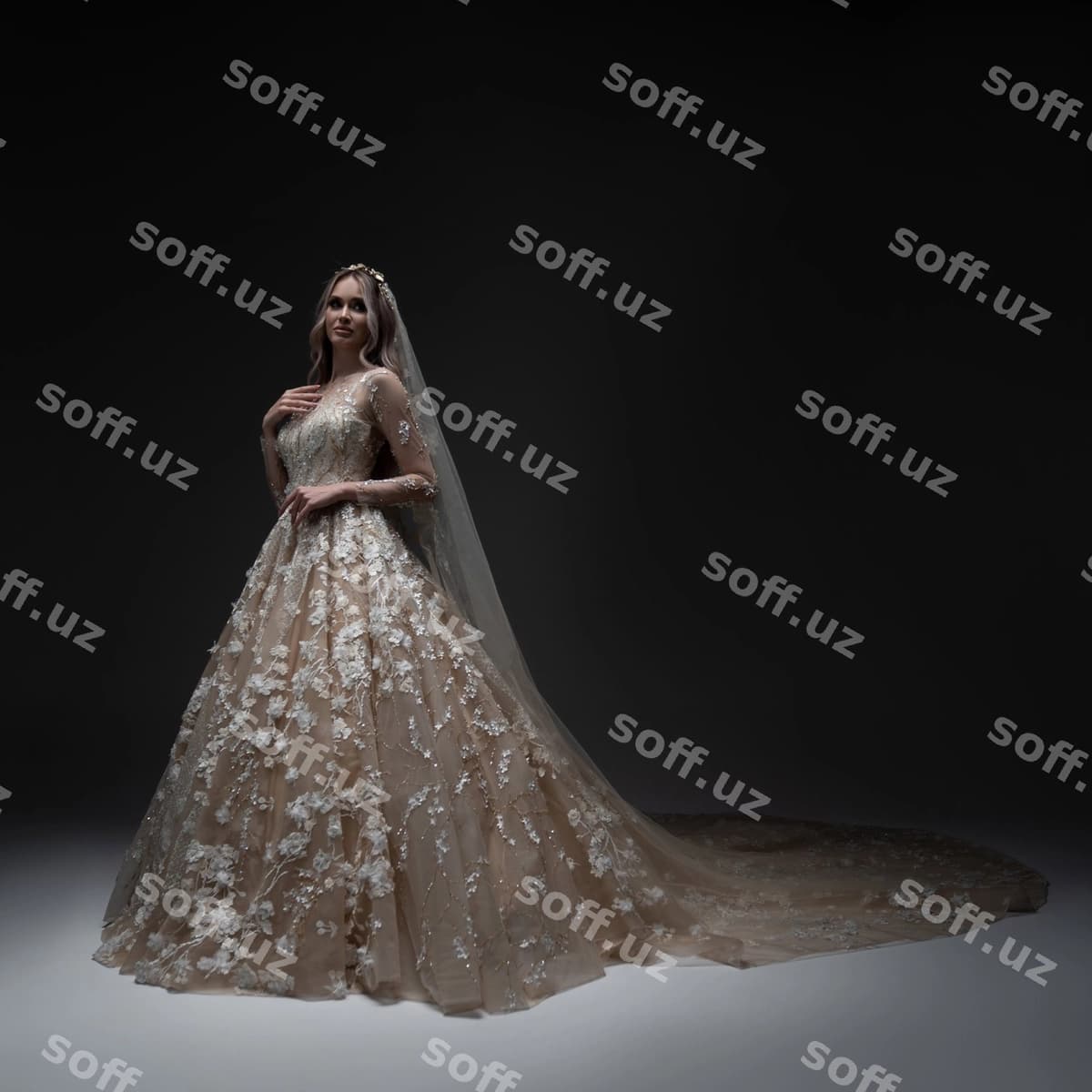 Elegant bruid turerga kiyimlari | Elegant bride wedding dress