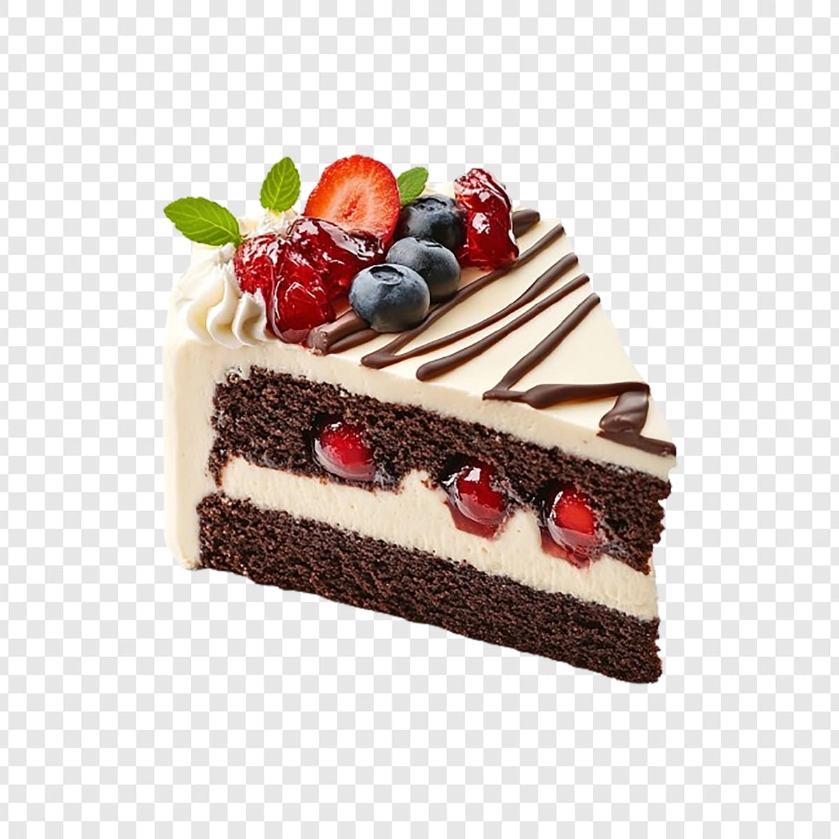 Malinali karapuzli shokoladli kek uni | Chocolate cake with raspberries blackberries it