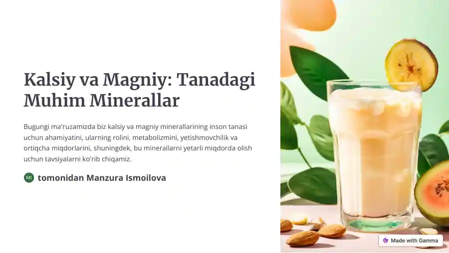 Kalsiy va Magniy