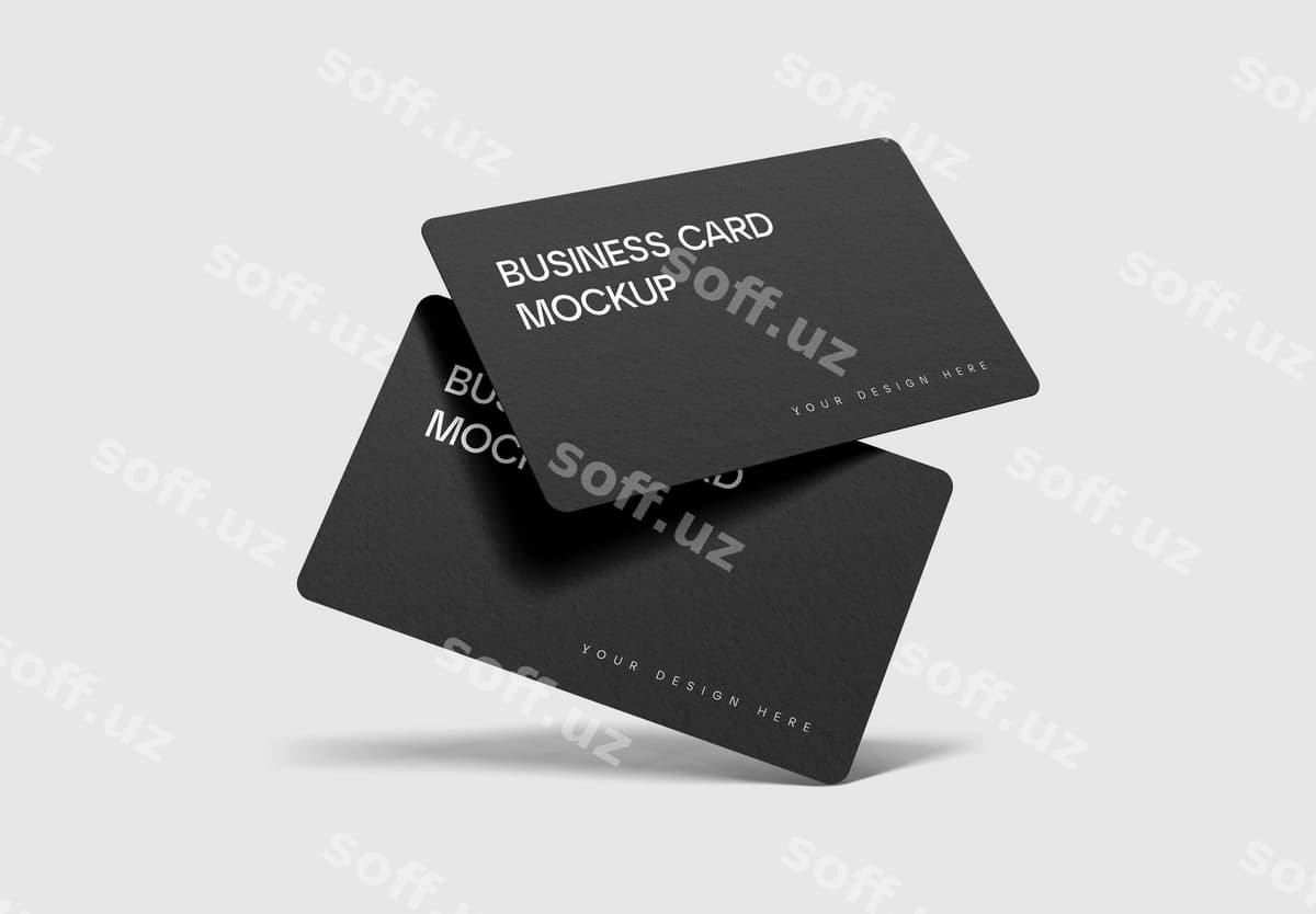 Suzuvchi biznes karta maketi | Floating business card mockup