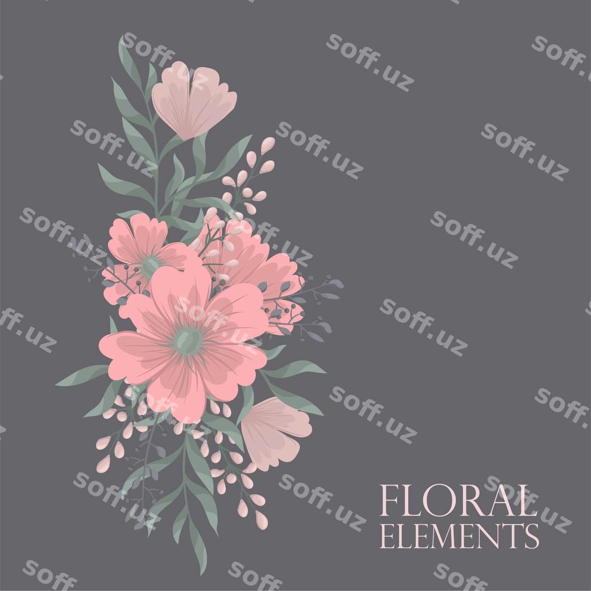 Gullar bilan tabrik kartasi | Greeting card with flowers