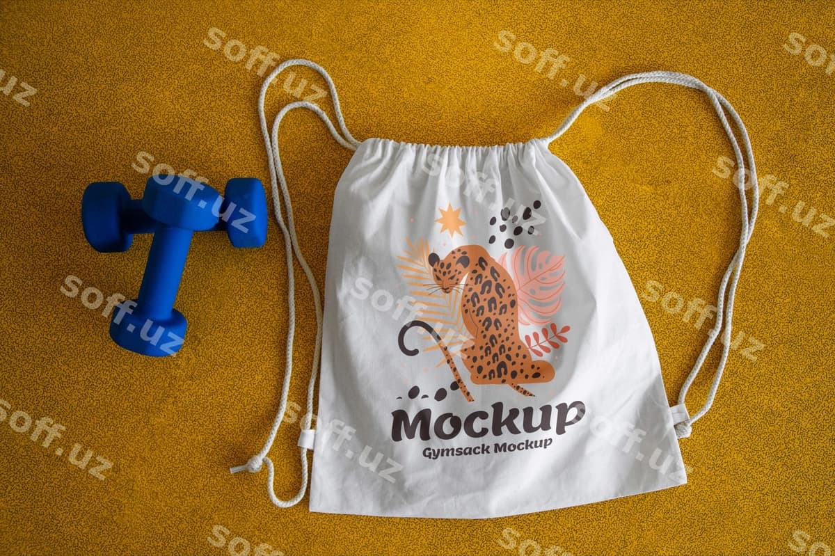 Jymsak mockup dizayni | Gymsack mockup design