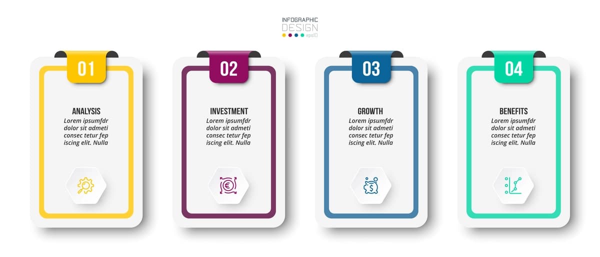 Infografik shablon biznes tushunchasi qadam bilan | Infographic template business concept with step