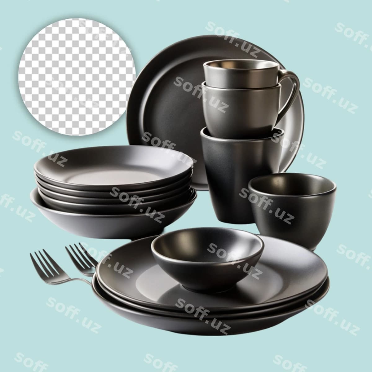 Ajraltirilgan loviyalar shaffof orqa fonda | Isolated dishes transparent background