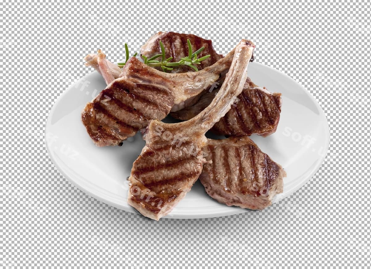 Qo'zi go'shti pirzola | Lamb chops plate