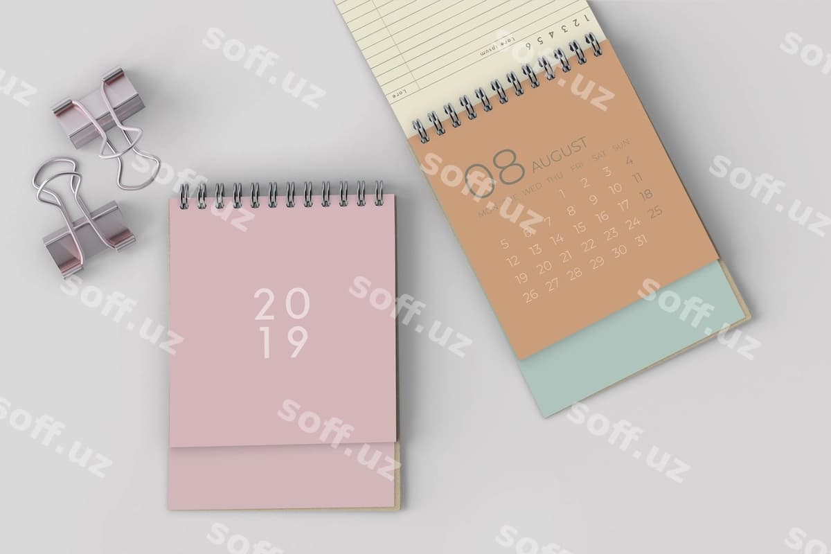 Namuna qo'l bilan chizilgan takvim | Mock up hand drawn calendar