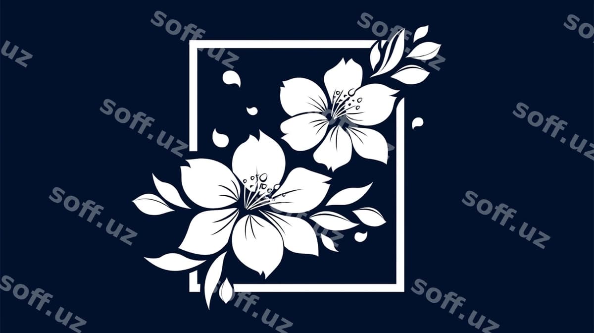 Zamonaviy qo'lda chizilgan gullar fon | Modern hand drawn flowers background