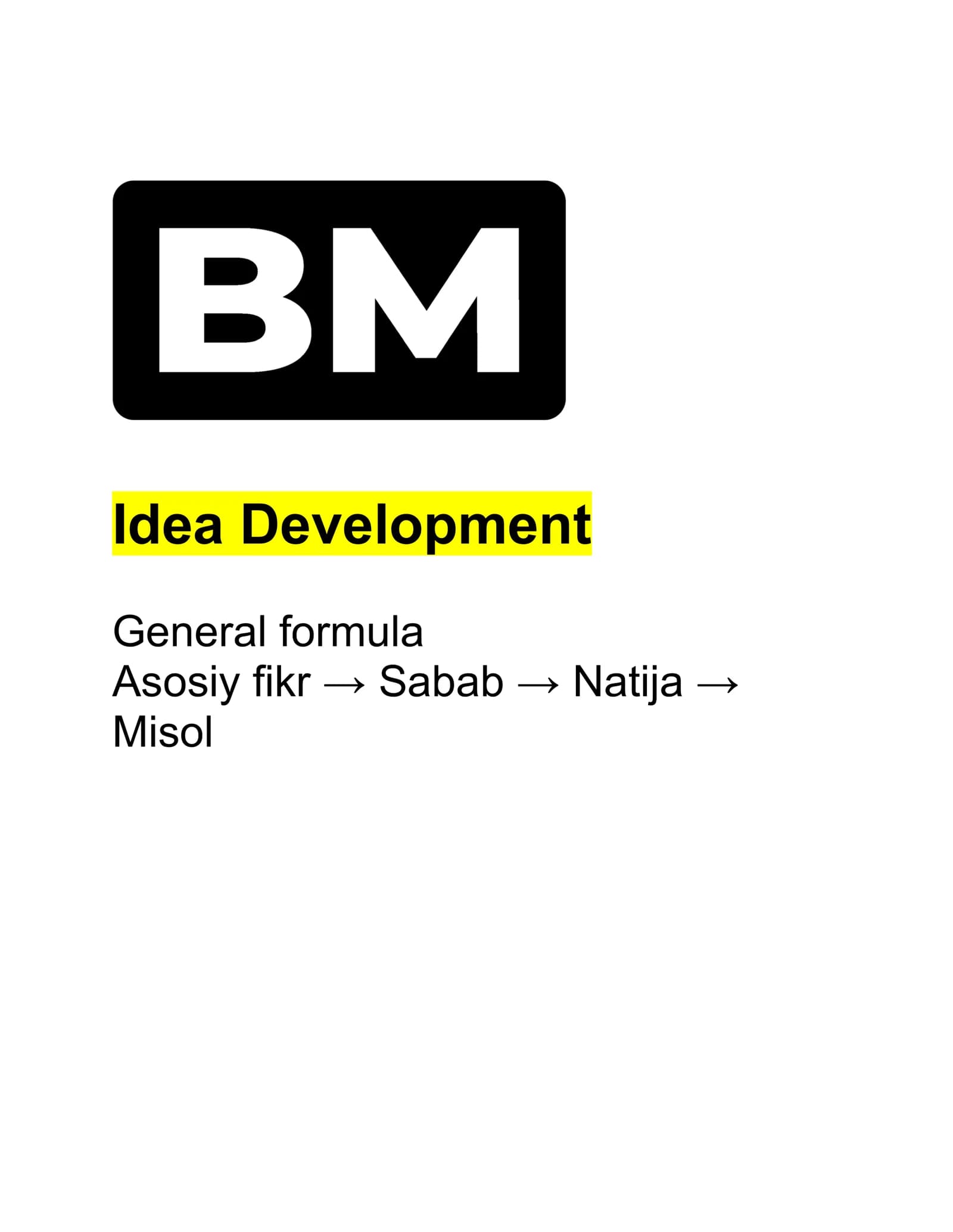 Idea Development